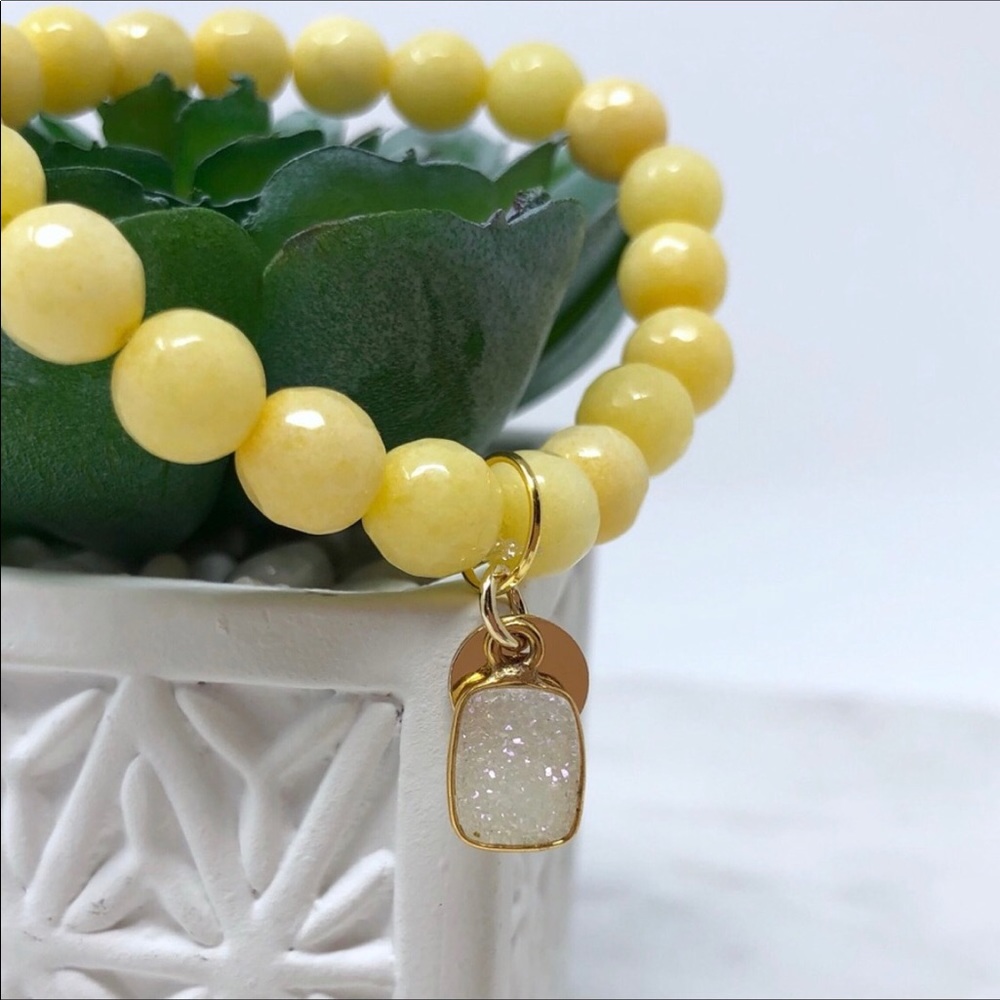 Canary Yellow Jade Bracelet